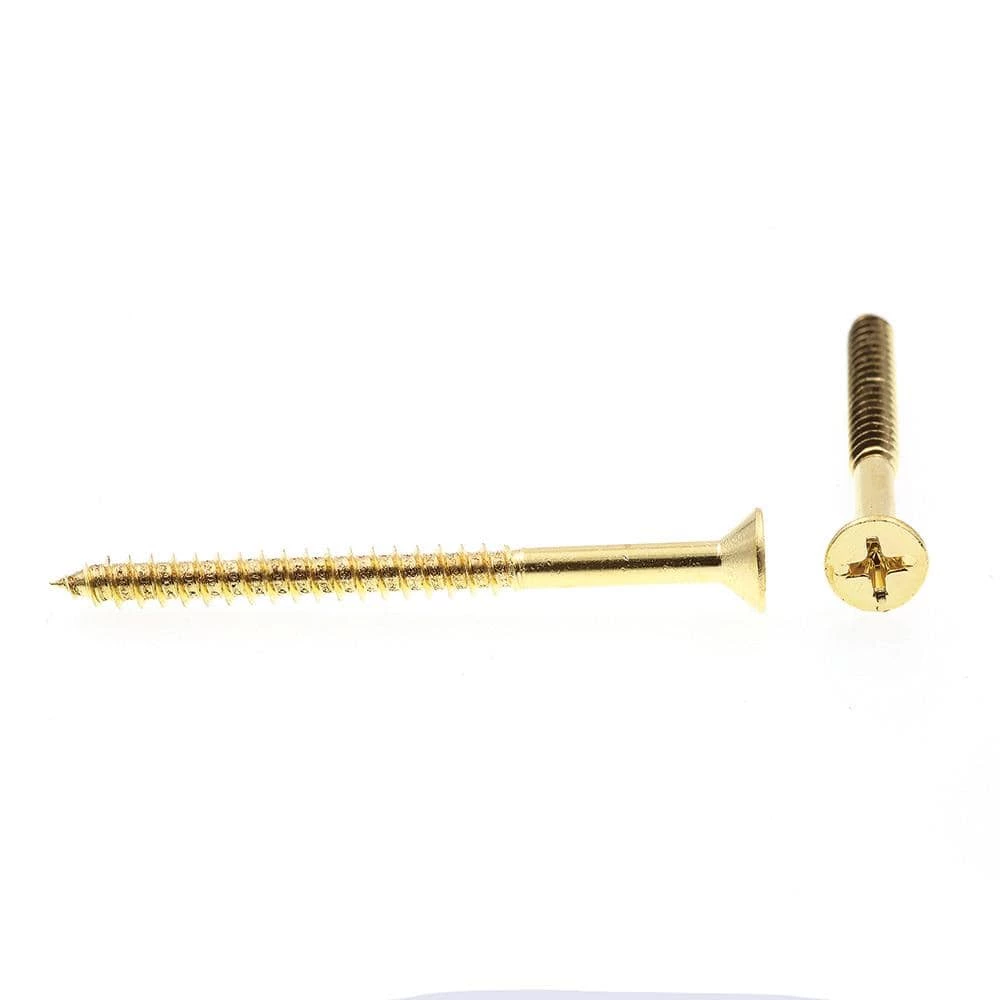 Hot Sale โญ Prime-Line #10 x 2-1/2 in. Solid Brass Phillips Drive Flat Head Wood Screws (50-Pack) ๐ 4 Hot Sale โญ Prime-Line #10 x 2-1/2 in. Solid Brass Phillips Drive Flat Head Wood Screws (50-Pack) ๐ - Image 2