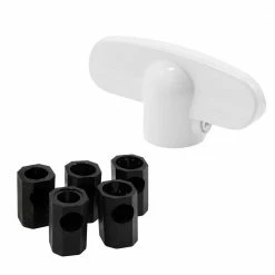 Flash Sale ๐ Prime-Line Operator Tee Handle, 1-1/8 in. x 2-3/8 in., Diecast, White, Universal Spline Adaptors ๐ฏ