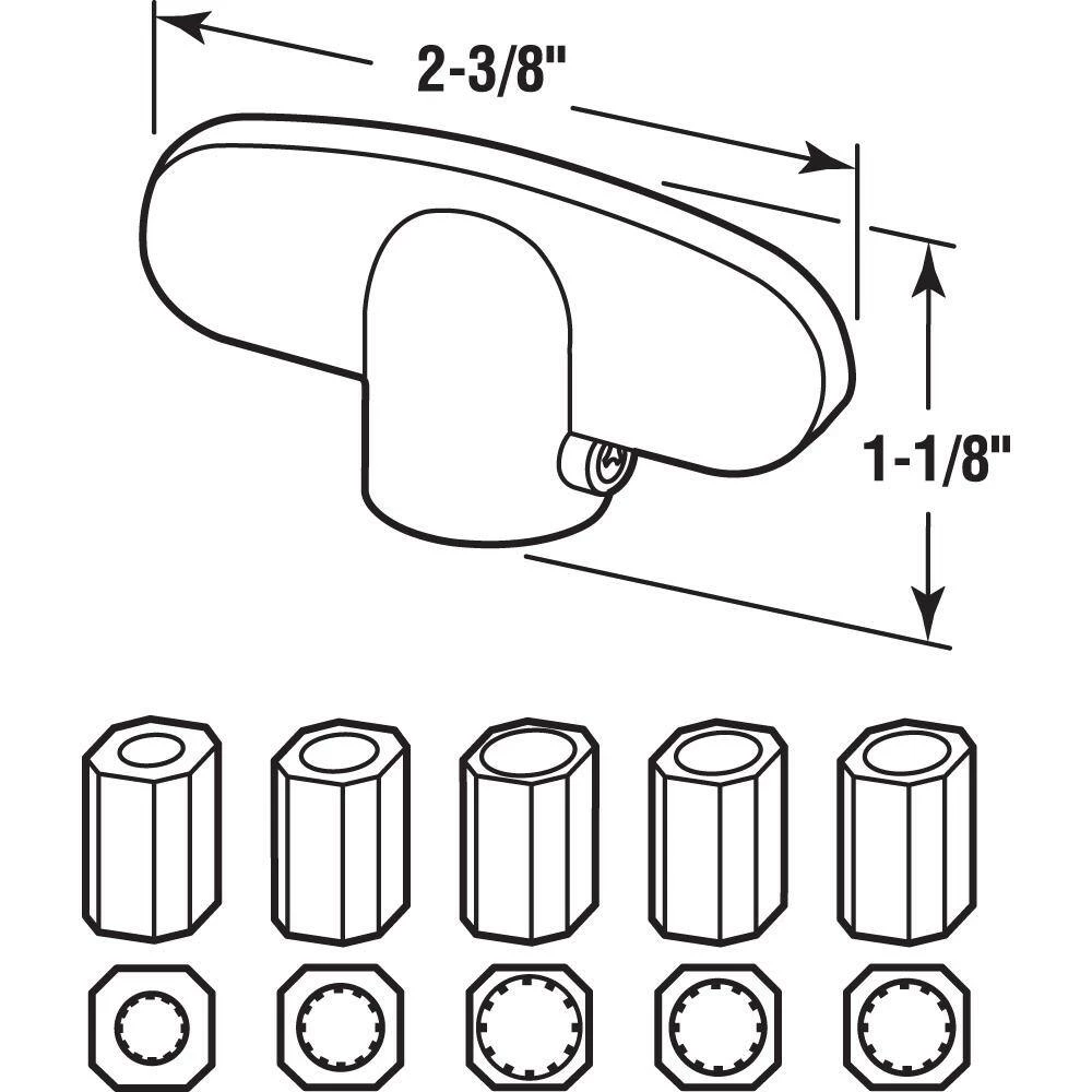 Hot Sale 🤩 Prime-Line Universal, Champagne Tee-Crank Casement Window Handle (2-pack) 🌟 4 Hot Sale 🤩 Prime-Line Universal, Champagne Tee-Crank Casement Window Handle (2-pack) 🌟 - Image 2
